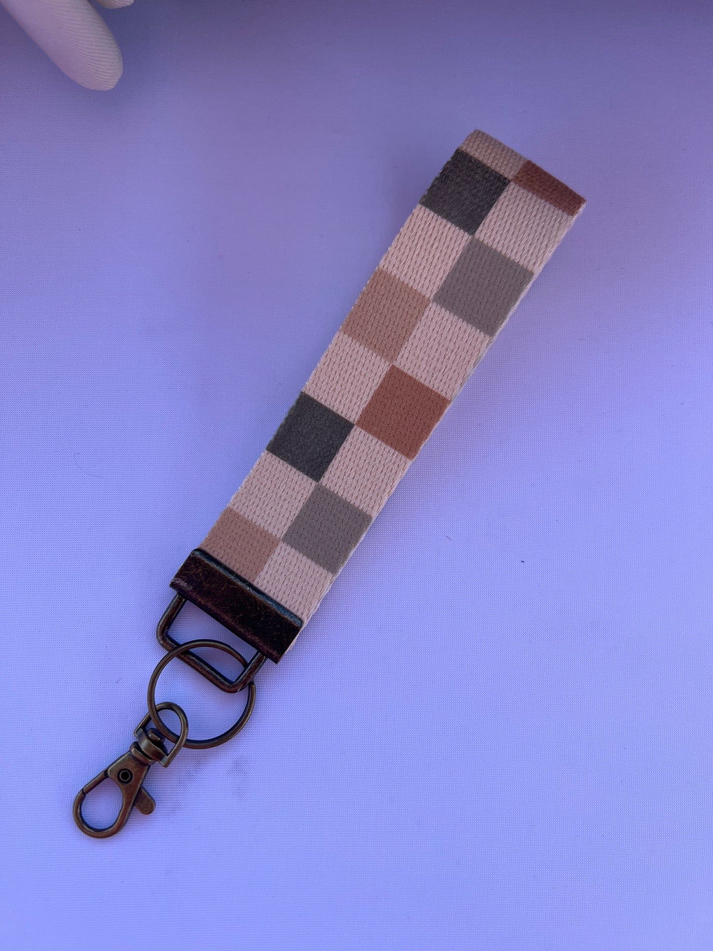 Boho Checkered Key Chain