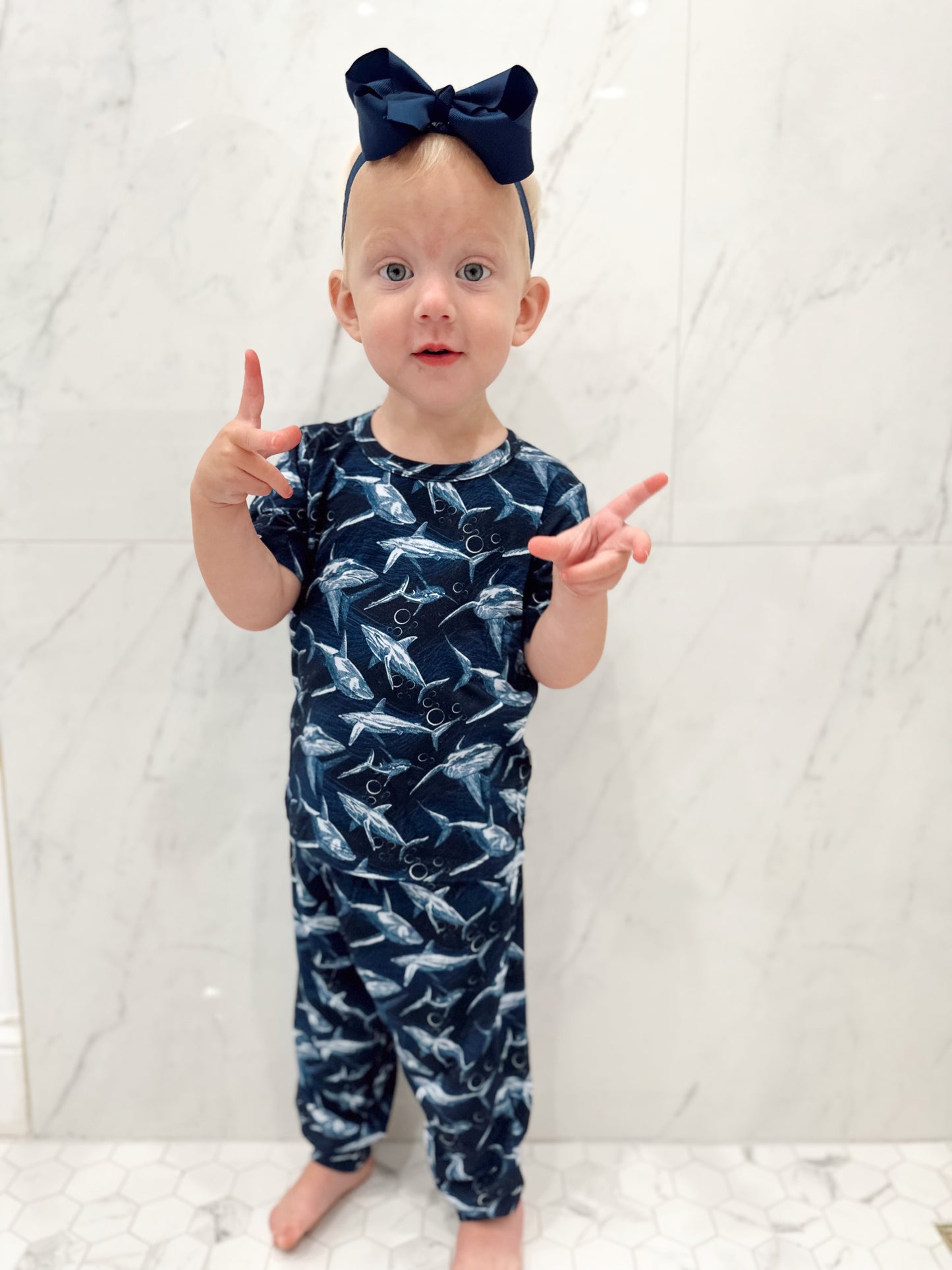 Shark Attack Bamboo Pjs