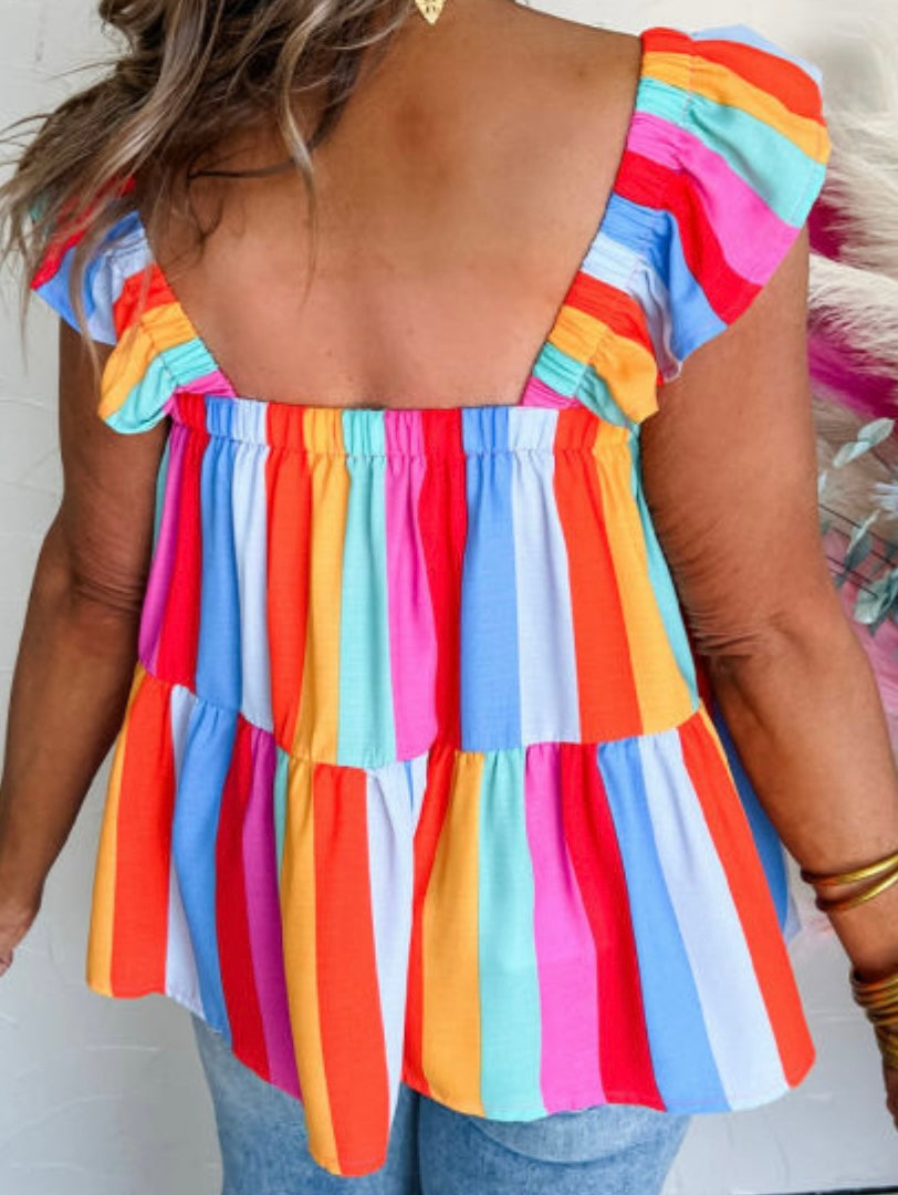 Rainbow Striped Tank