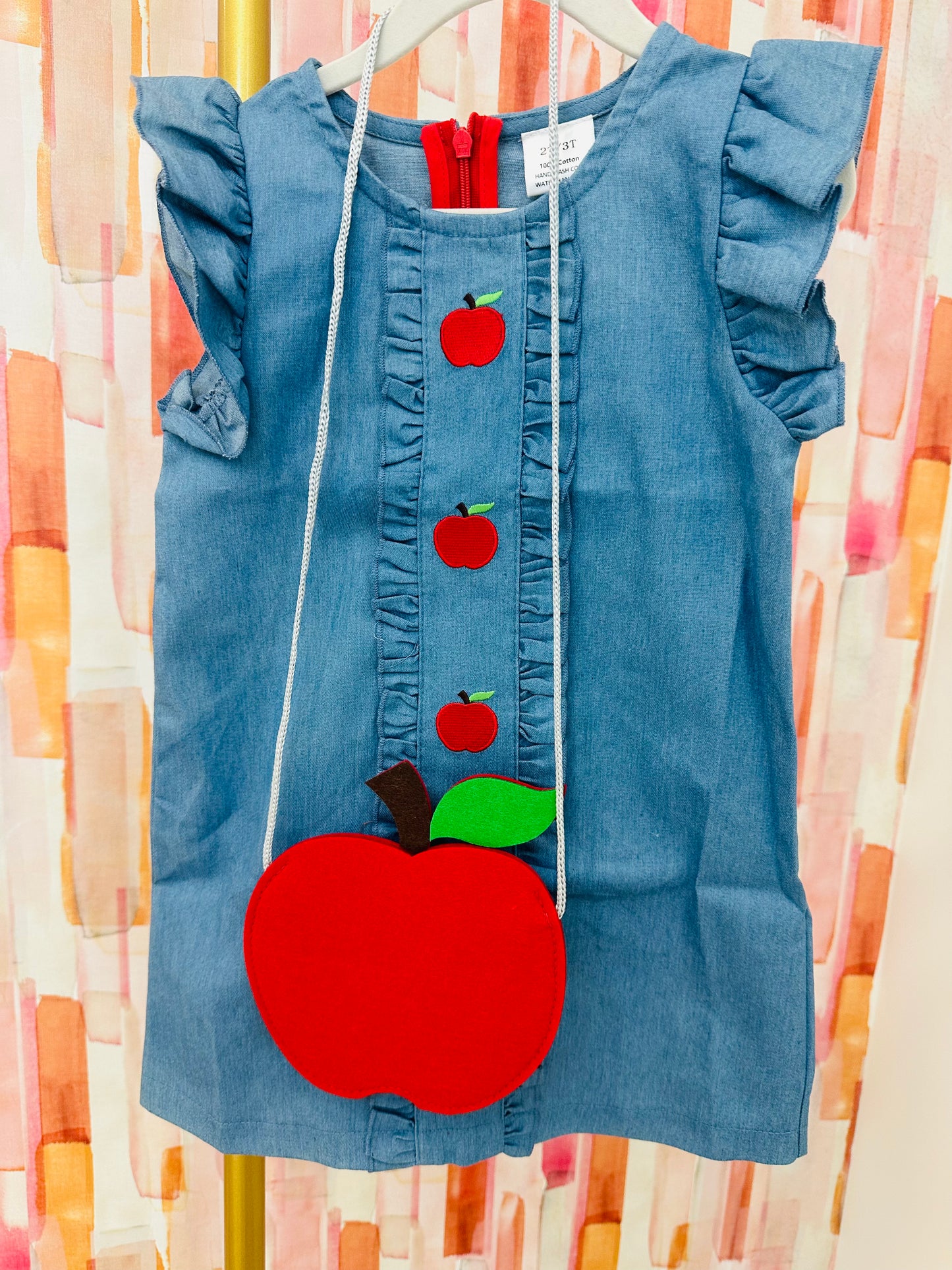 Jean Apple Back to School Dress