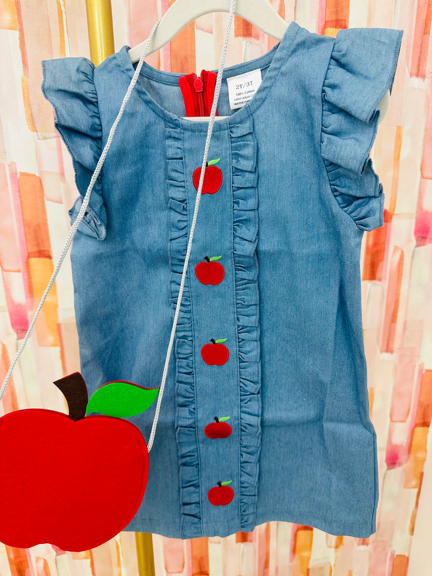 Jean Apple Back to School Dress