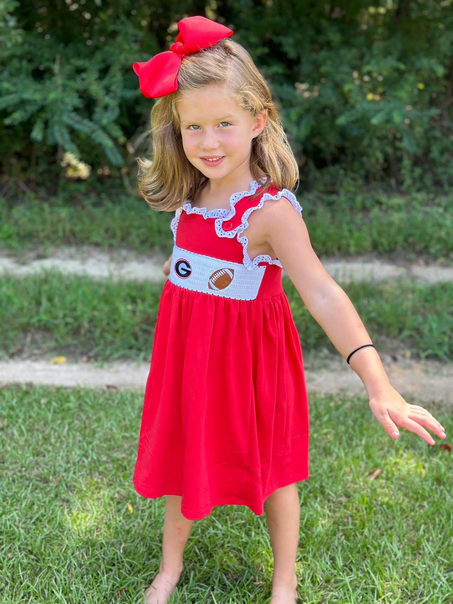 UGA GIRLS SMOCK DRESS