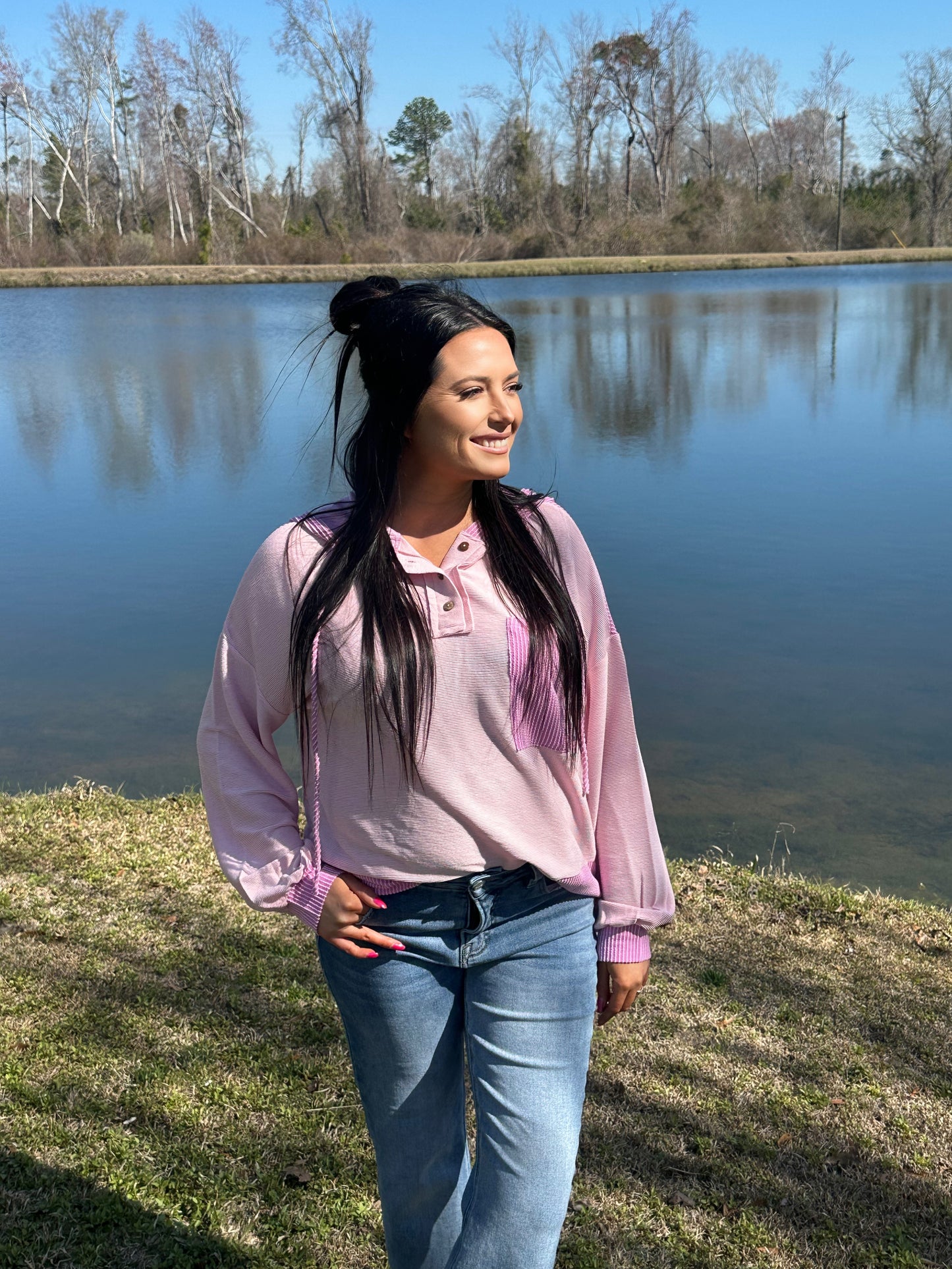 Light Pink Hooded Pullover