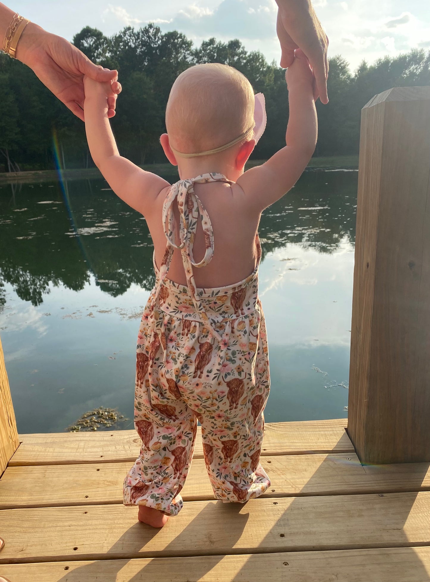 Girls Western Halter Jumpsuit