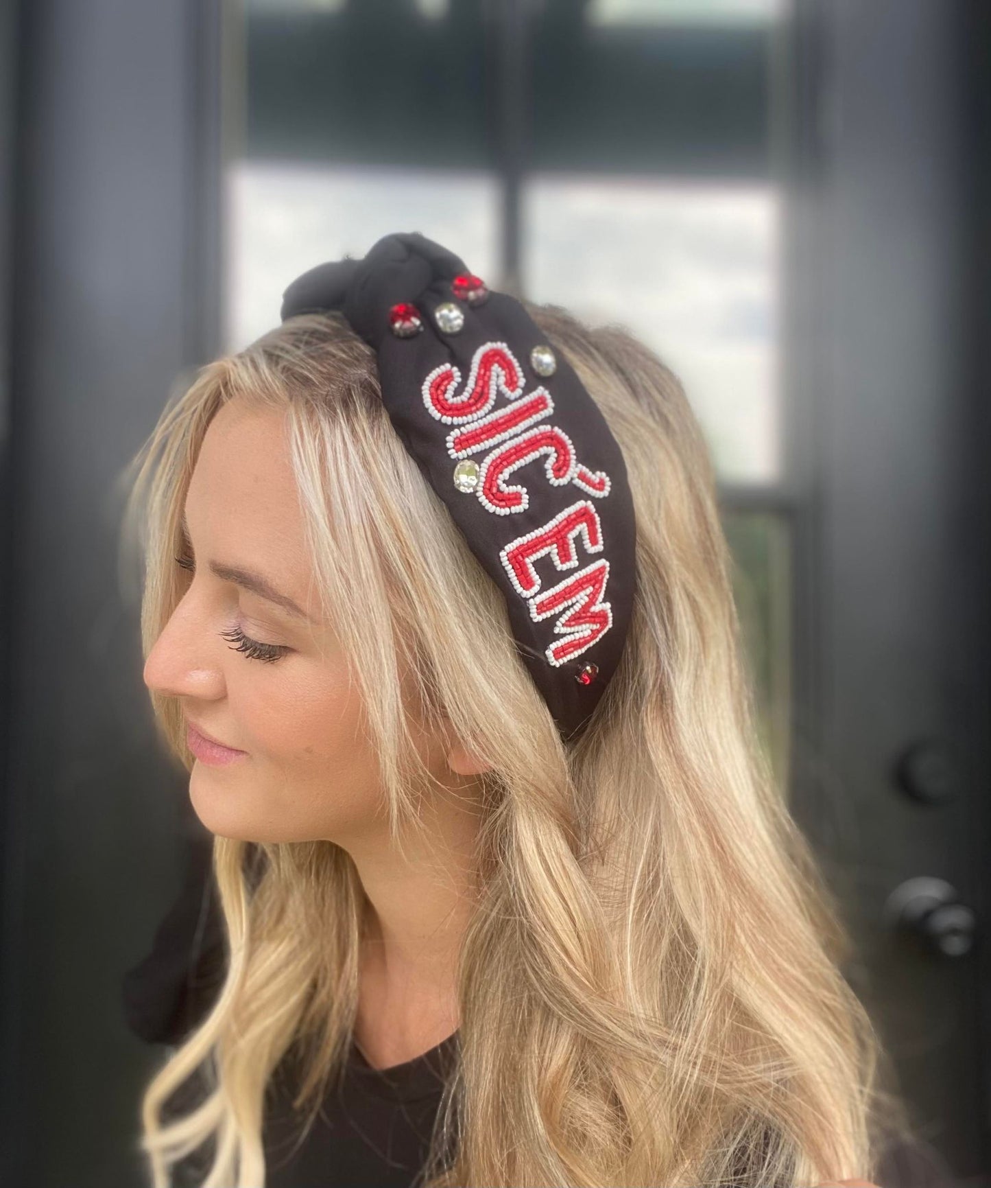 "Sic Em'" Rhinestone Headband