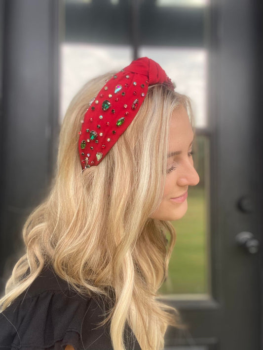 Red Holiday Sparkle Headband