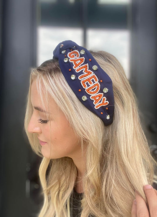 Orange & Blue 'GAMEDAY' Headband