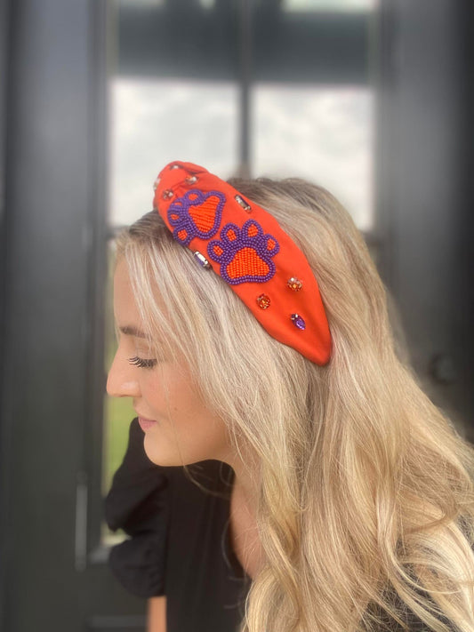 Orange & Purple 'GAMEDAY' Headband