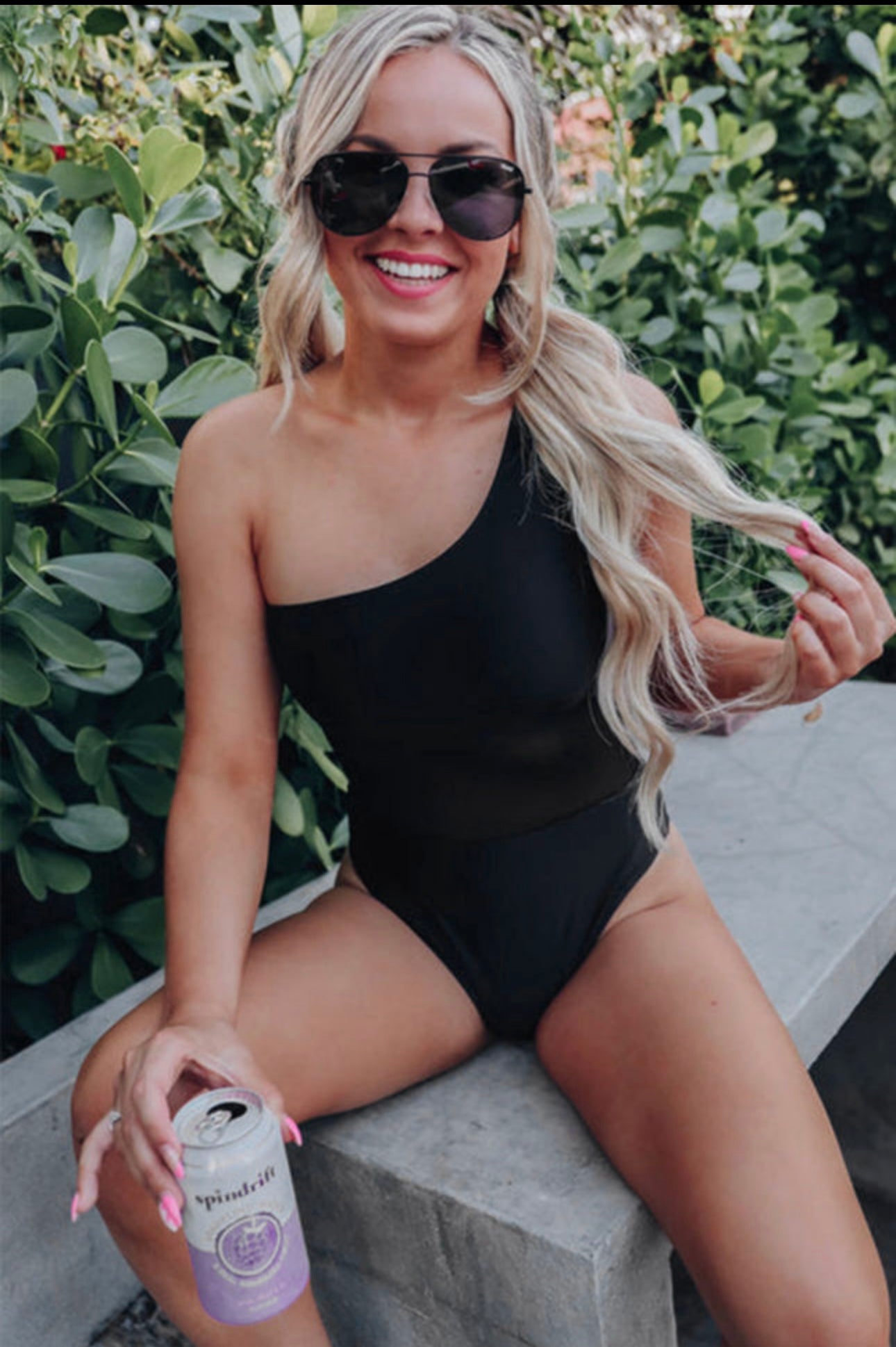 Mia Mesh Black One-piece Swimsuit