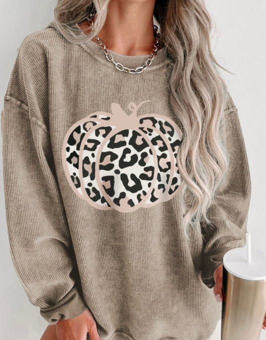 Leopard Pumpkin Sweatshirt