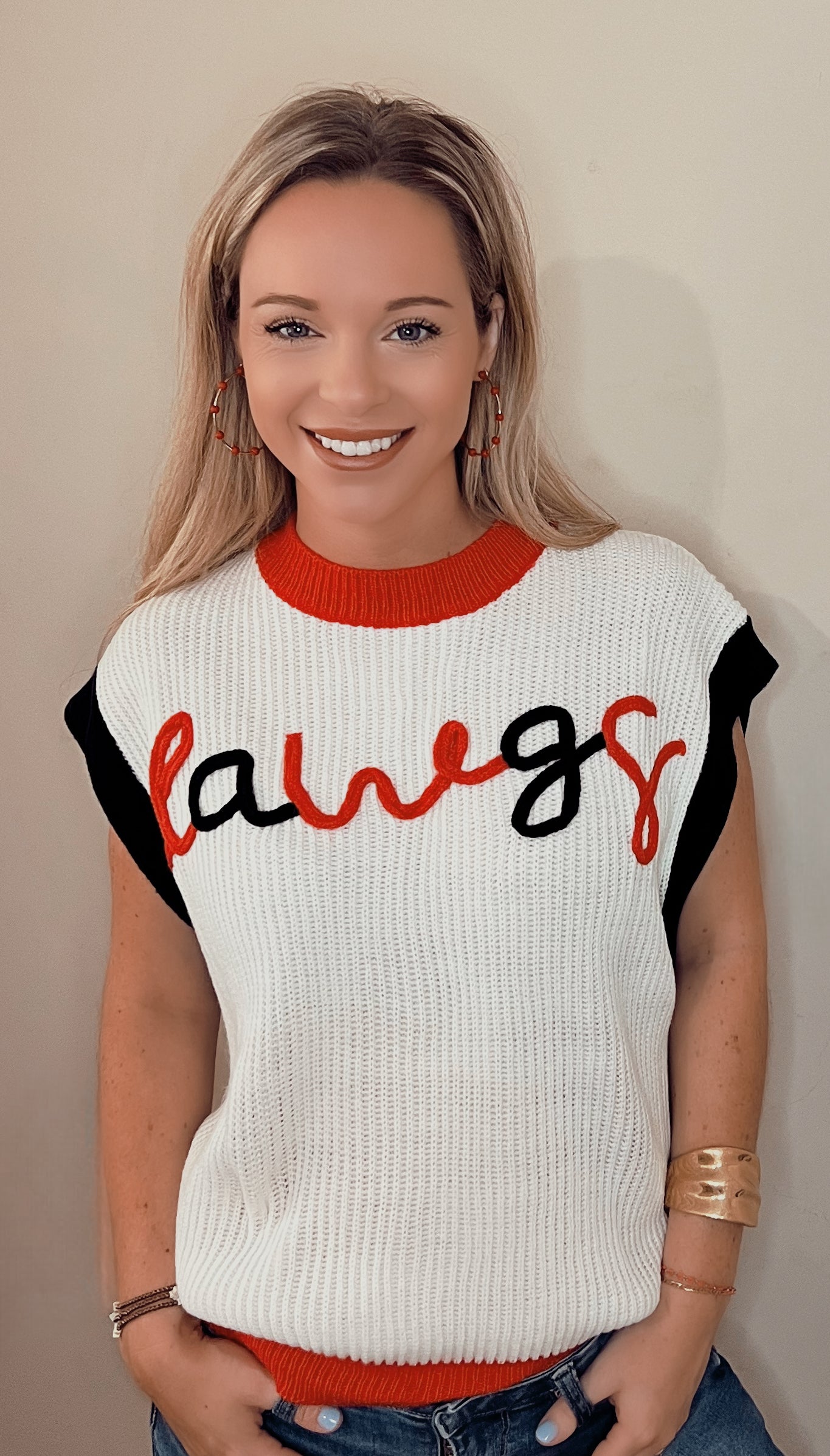 DAWGS knitted sleeveless sweater