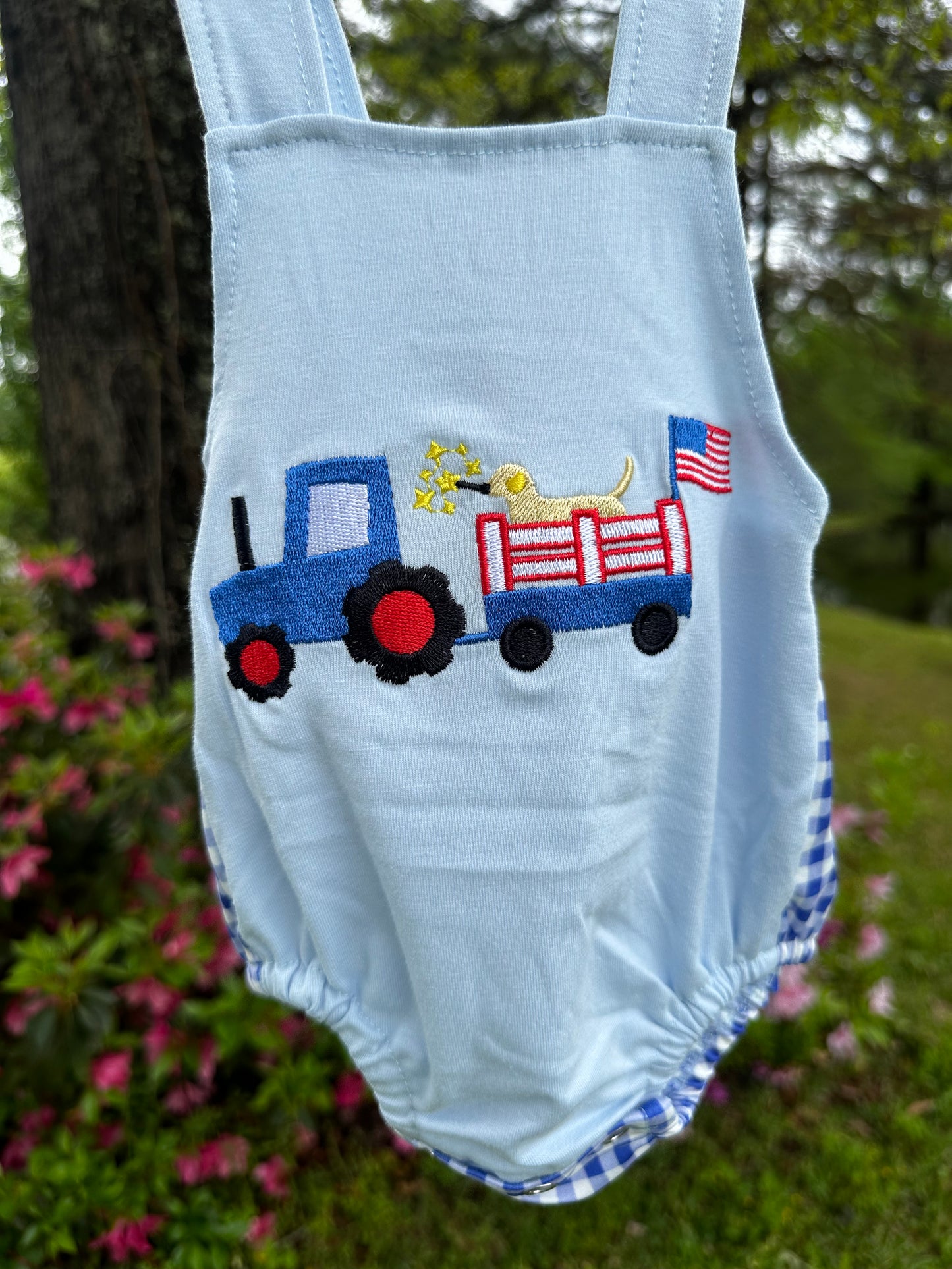 Red, White, & Blue Dog Romper