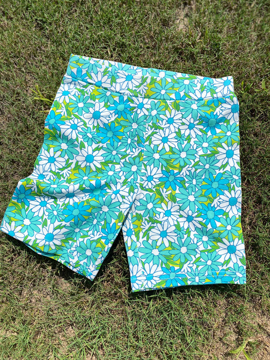 Flower Power Biker Shorts